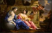 Simon Vouet The Muses Urania and Calliope oil on canvas